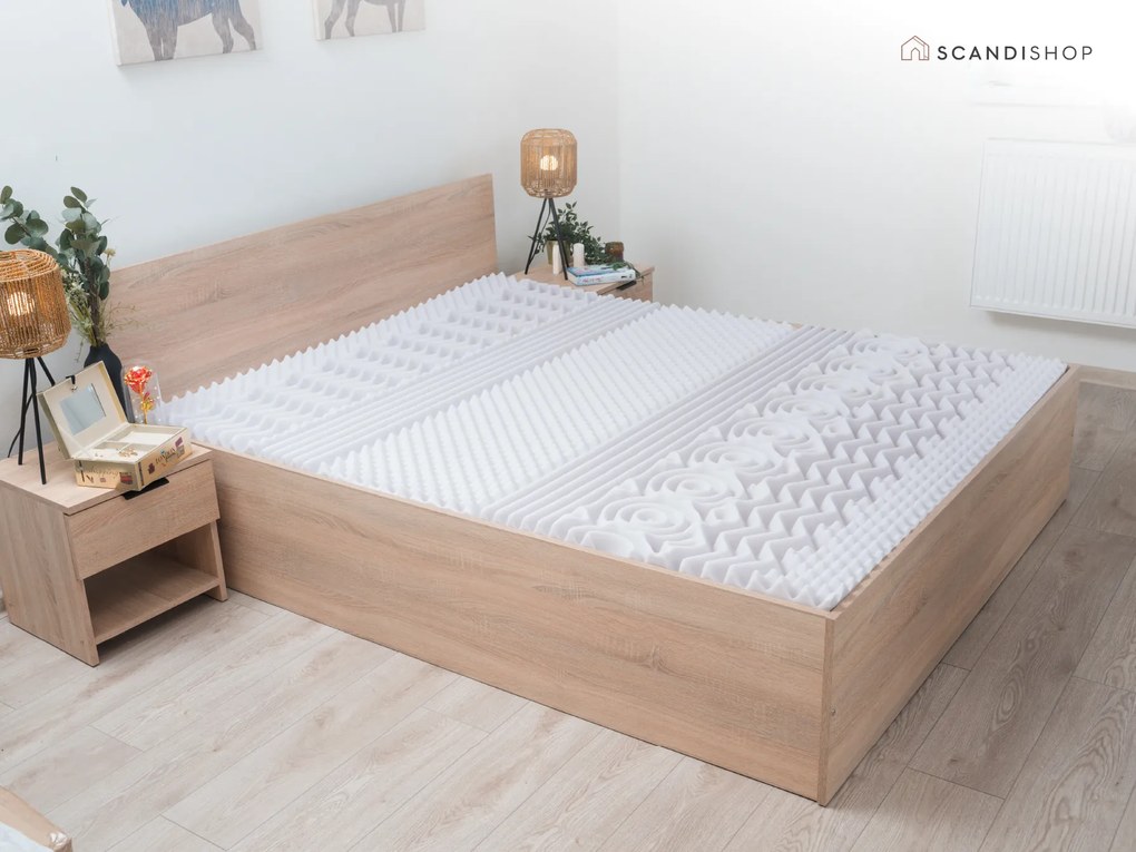 Hab matrac DELUXE 120 x 200 cm Matracvédő: Matracvédő nélkül