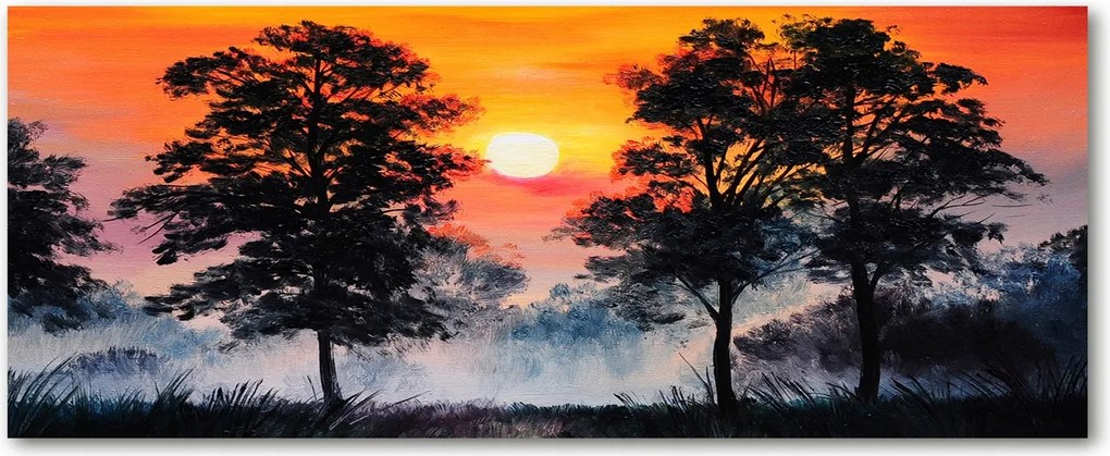 Lacobel konyhaszekrény naplemente erdő XXL