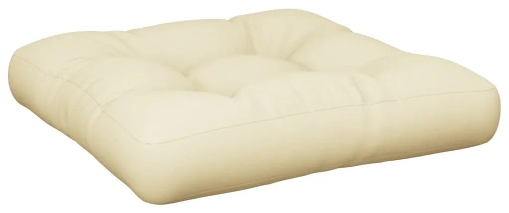 krémszínű szövet raklappárna 60 x 60 x 12 cm