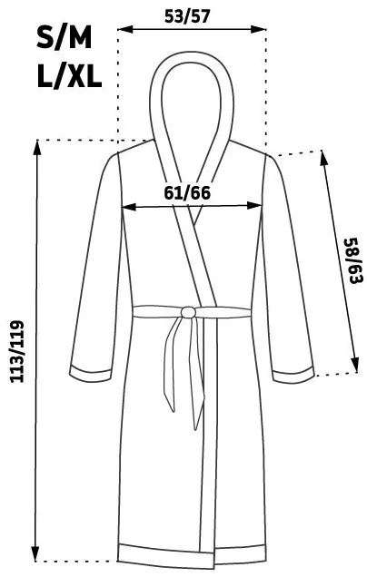 Fürdőköpeny Huggy Melanzs/szürke L/XL