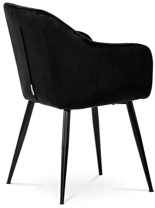 Fekete Bársony Étkezőszék. PIKA BK4