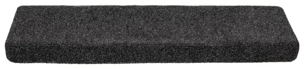 10 db szürke tűlyukasztott lépcsőszőnyeg 65x21x4 cm