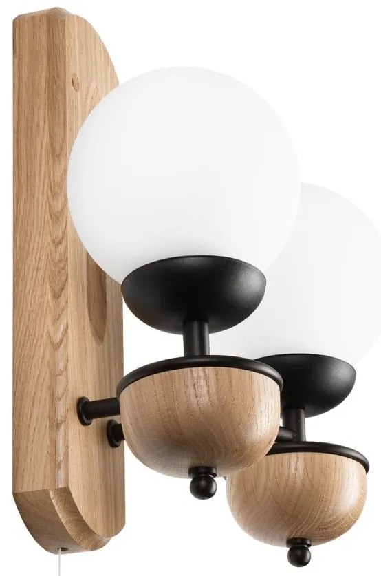 Brilagi Brilagi - LED Fali lámpa COTTAGE 2xG9/40W/230V tölgy/fehér BG1509