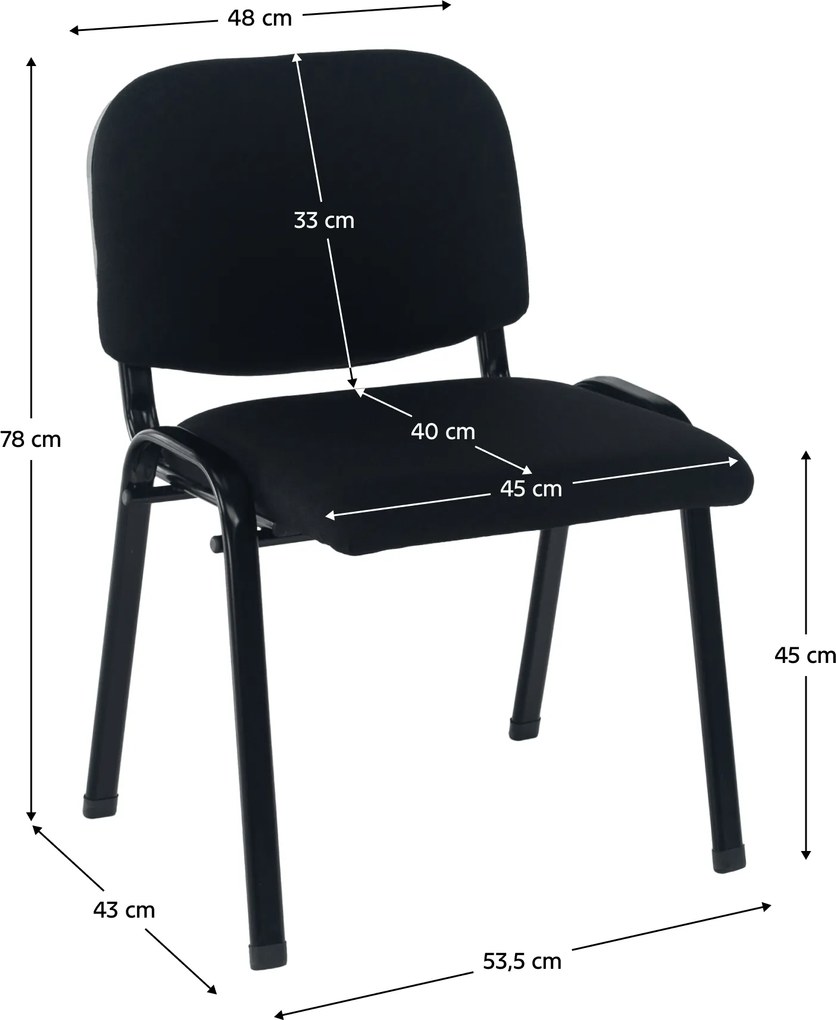 Irodai szék, fekete, ISO ECO