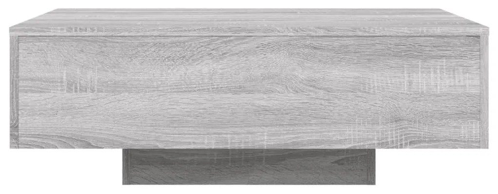 szürke sonoma színű dohányzóasztal LED-lámpákkal 85x55x31 cm