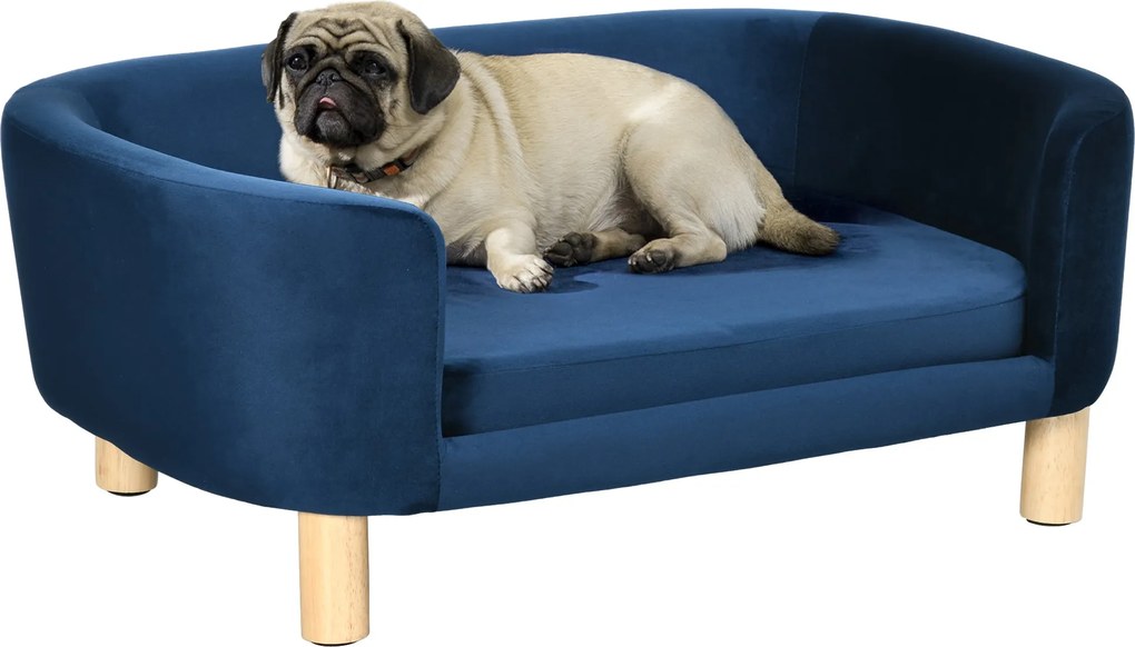 PawHut Benti Kutyaágynemű, Kanapé Kis Macskák és Kutyák Részére 10kg-ig, Tengeréskék | Aosom