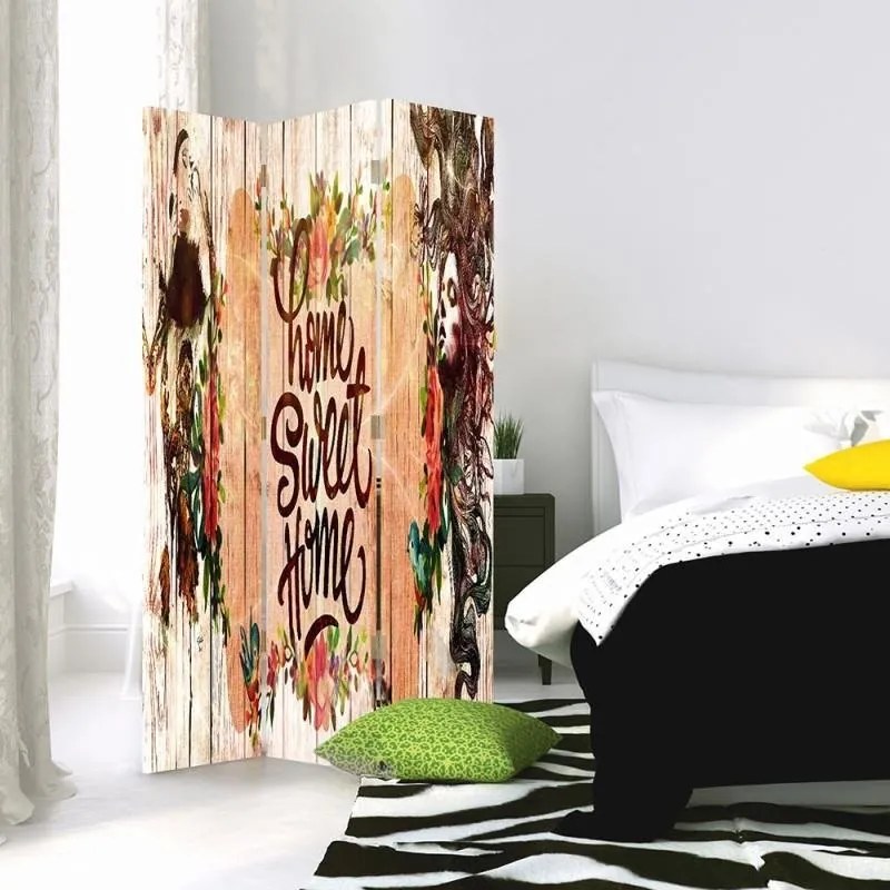Gario Paraván Home Sweet Home felirattal Méret: 180 x 170 cm, Kivitelezés: Klasszikus paraván