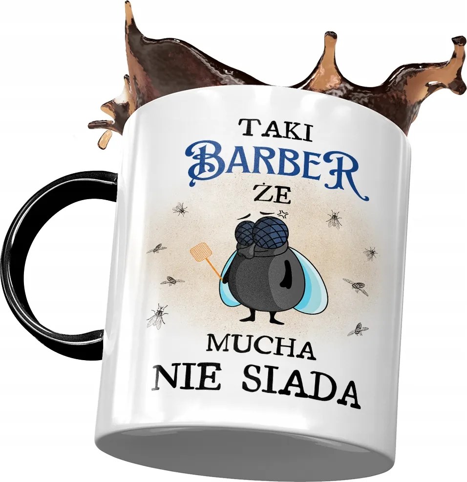 Bögre Fekete Barbera Hogy A Legyek Nem Ülnek Nyomtatott Fotóval