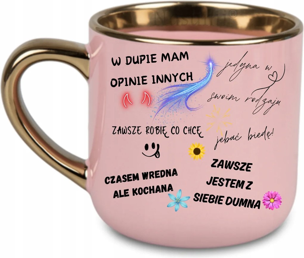 Elegáns bögre „Az én bögrém” 400 Rózsaszín