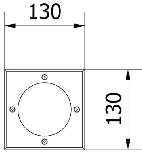 Lámpa Kerti lámpatest BETA-K (négyzet), max.50 W, GU10, IP67, AC220-240V, 50/60Hz, inox