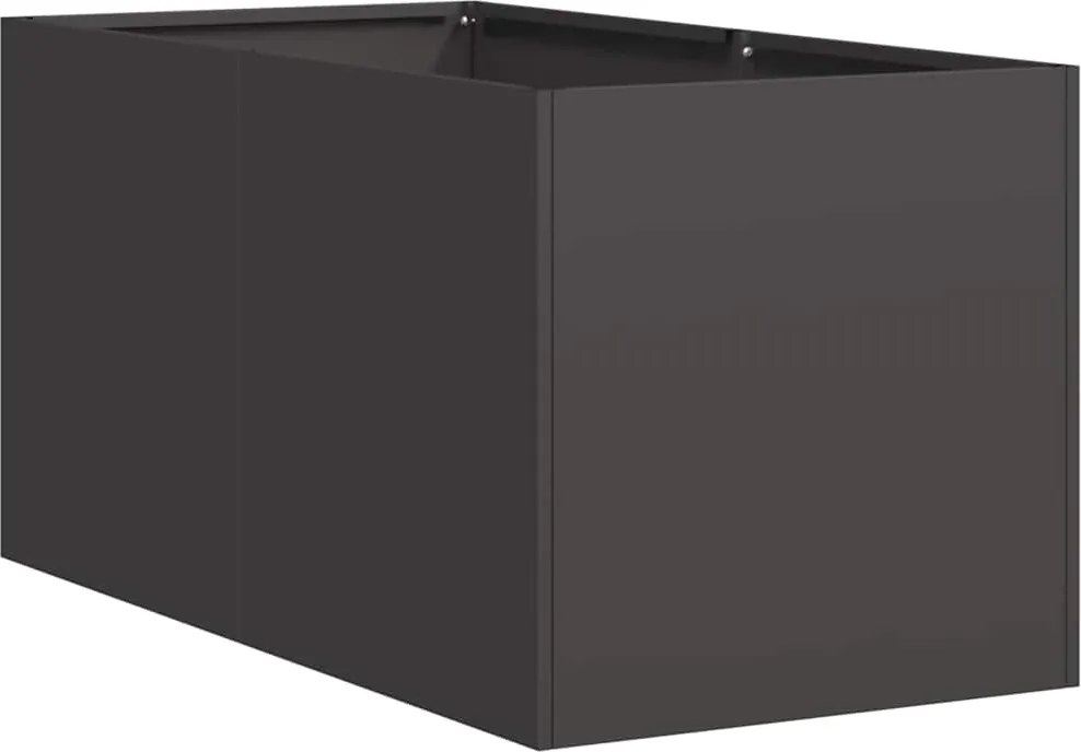 vidaXL fekete hidegen hengerelt acél növénytartó 40x80x40 cm