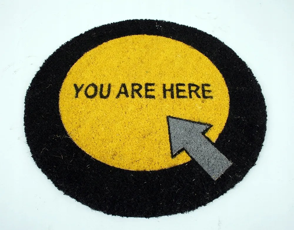 Lábtörlő kókusz ajtóhoz, cipő felirattal