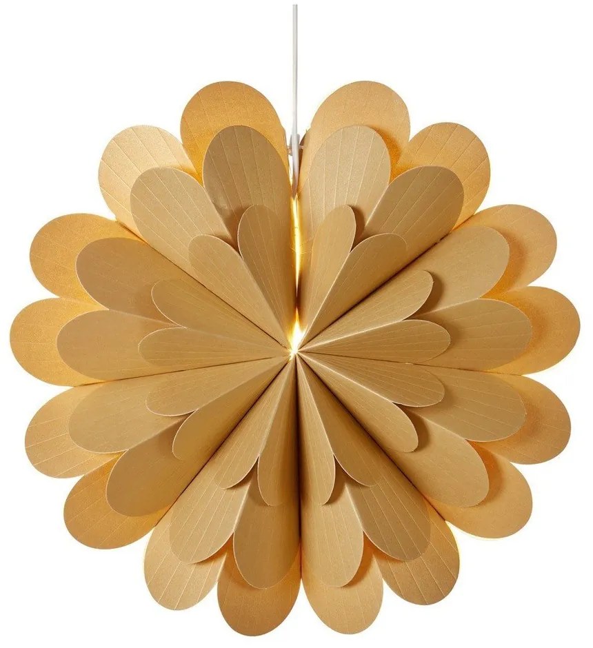 Aranyszínű függő fénydekoráció karácsonyi mintával ø 45 cm Maravilla – Markslöjd