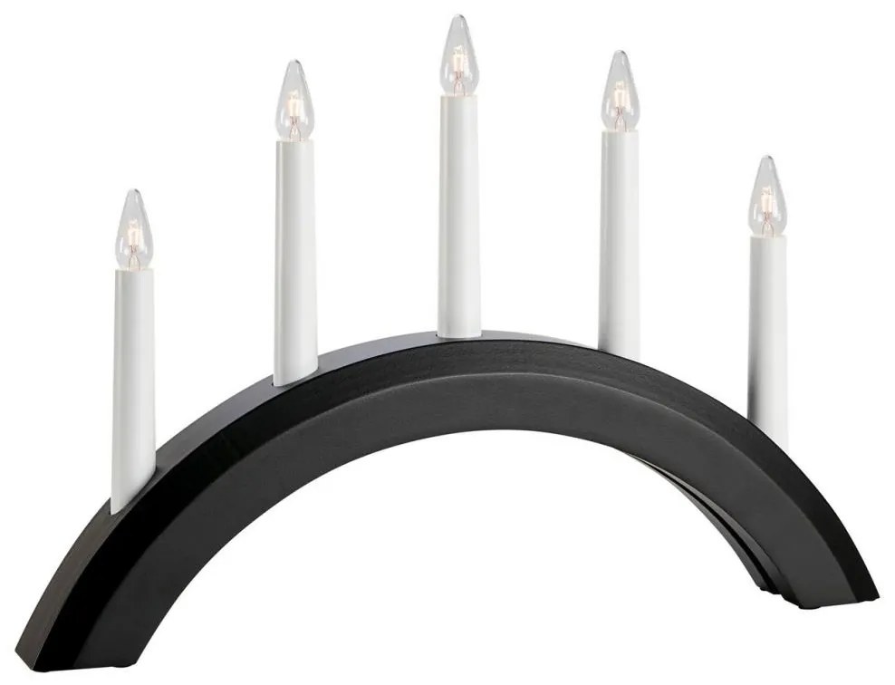 Markslöjd 705955 - Karácsonyi gyertyatartó AVENTO 5xE10/3W/230V fekete