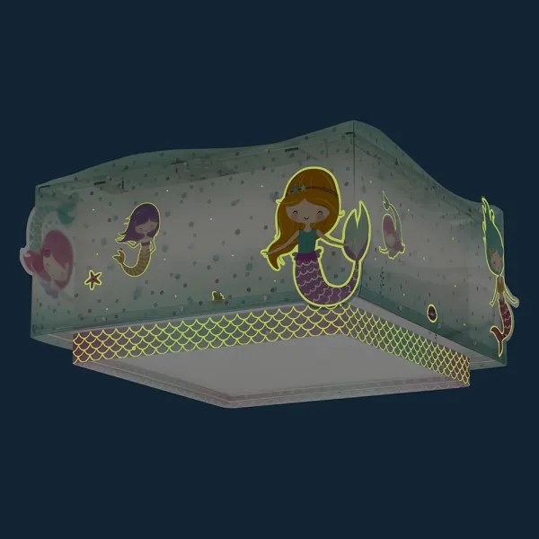 Dalber 63446 - Gyermek mennyezeti lámpa MERMAIDS 2xE27/60W/230V