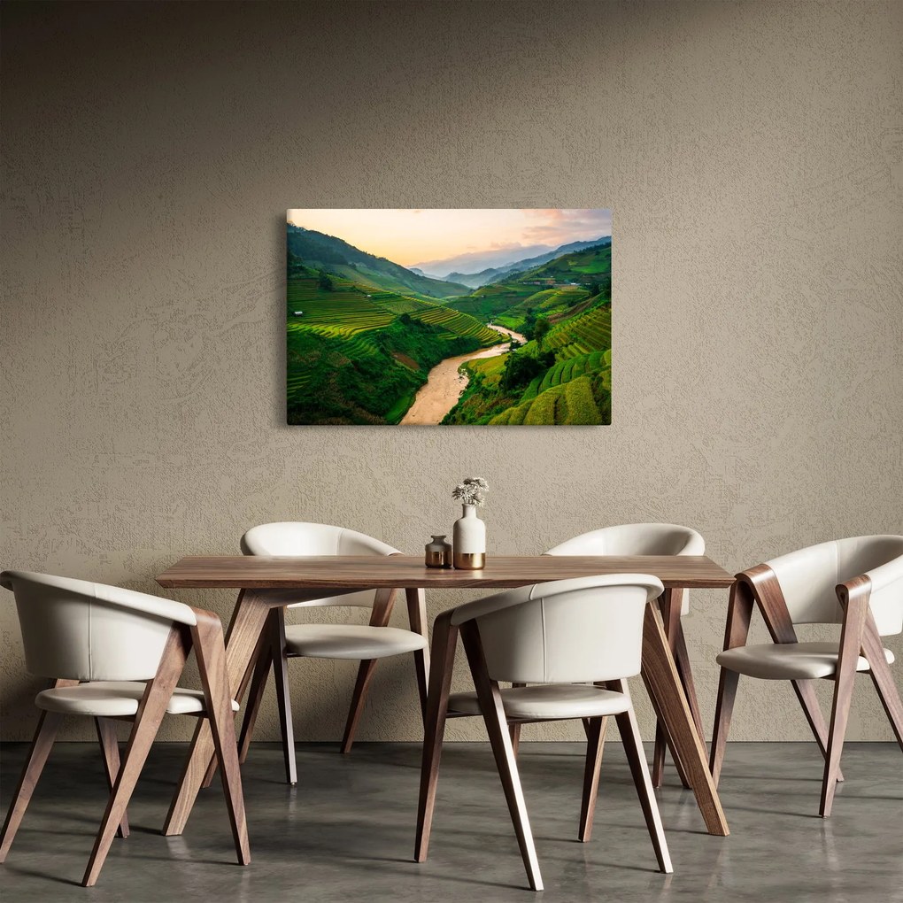 Kép - Rizsteraszok II. (90x60 cm)