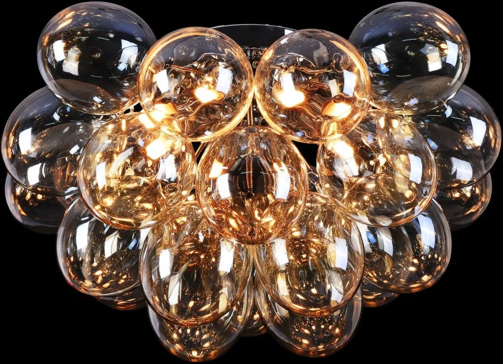 MAYTONI MOD112CL-08G BALBO Glamour Mennyezeti Lámpa Borostyán, Nikkel G9 IP20