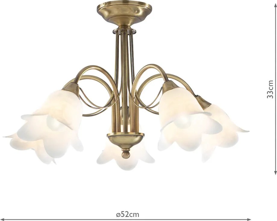 Dar Lighting DOUBLET DOU0575 Csillár 5x40W/E14 IP20