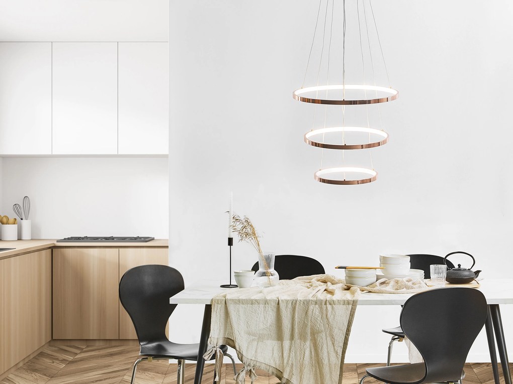 Rosegold fém LED függőlámpa ATREK Beliani