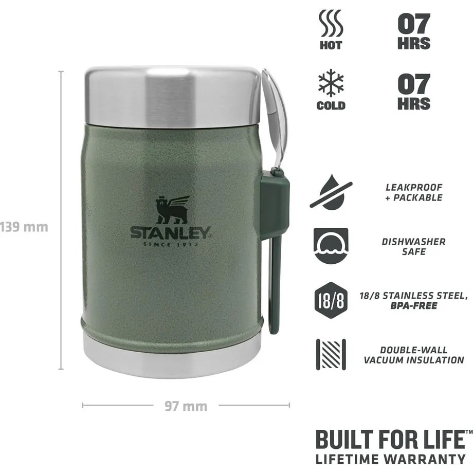 Ételtartó termosz kanállal – Stanley