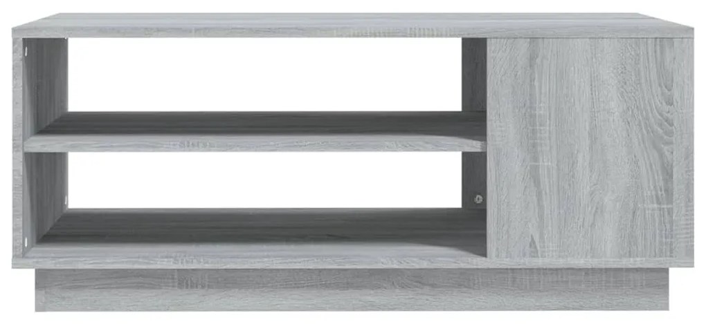Szürke sonoma szerelt fa dohányzóasztal 102x55x43 cm