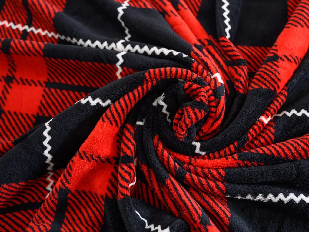 Mikroplüss ágyneműhuzat ALBURY piros Ágyneműhuzat mérete: 70 x 90 cm | 140 x 220 cm