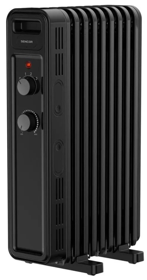 Sencor - 9 bordás olajradiátor 800/1200/2000W/230V fekete