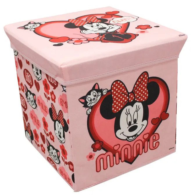 MINNIE EGÉR játéktartó doboz 30x30 cm rózsaszín
