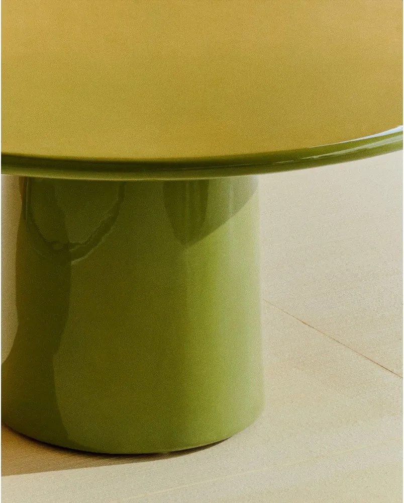 Beton kerek kerti dohányzóasztal ø 85 cm Albanella – Kave Home