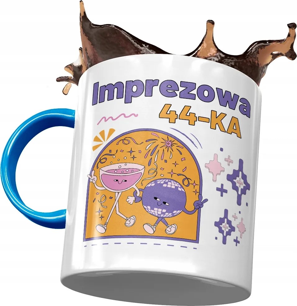 Kék Bögre Születésnapra 44 44-es 44-es, fényképes nyomattal