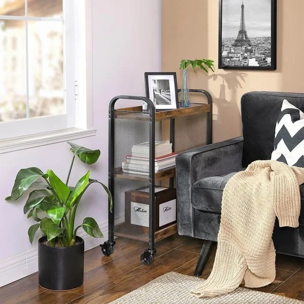 Tálalóasztal MARGE barna/fekete