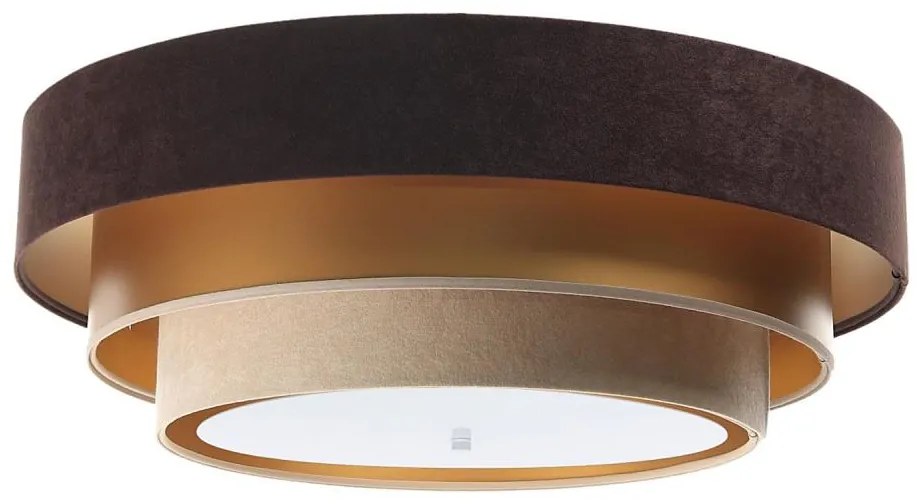 TRINITI mennyezeti lámpa 2xE27/60W/230V barna/arany/beige