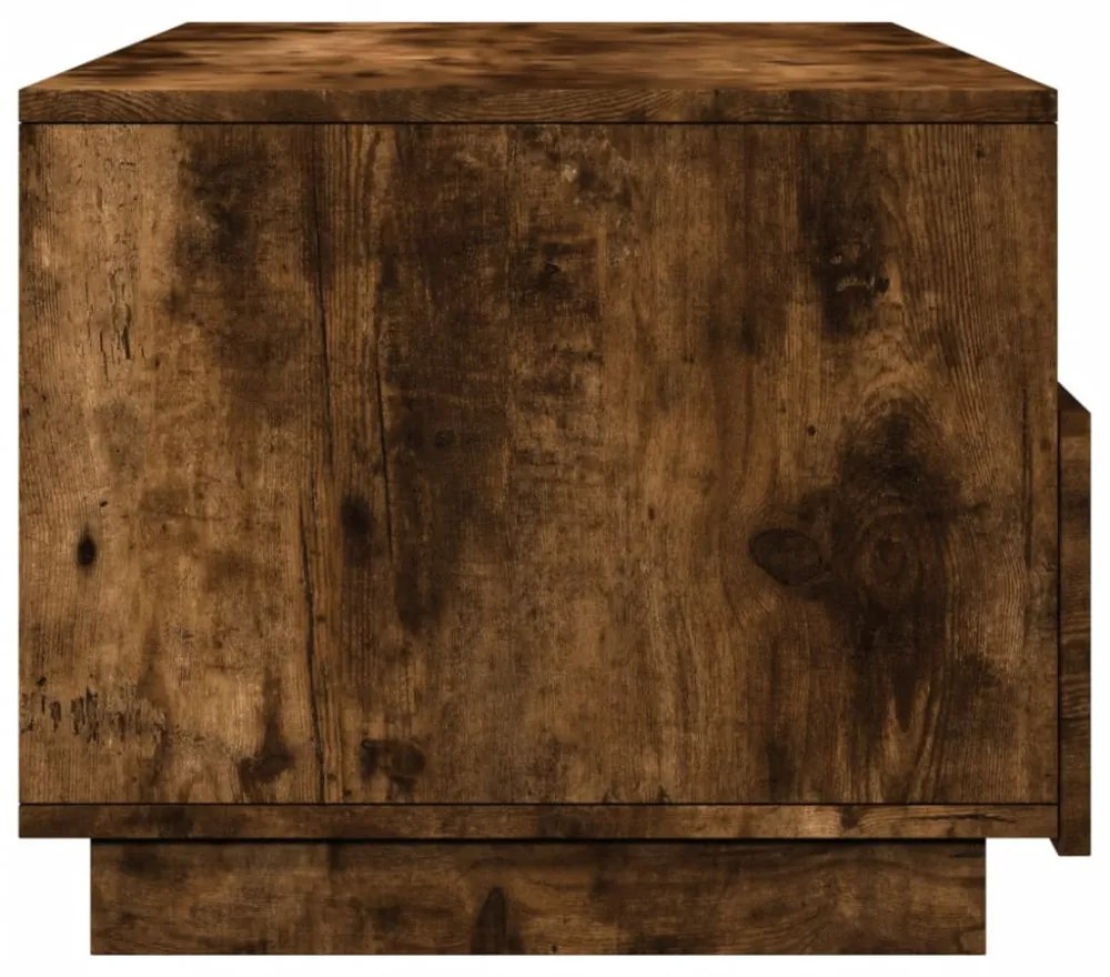 füstös tölgy színű dohányzóasztal LED-lámpákkal 90x49x40 cm