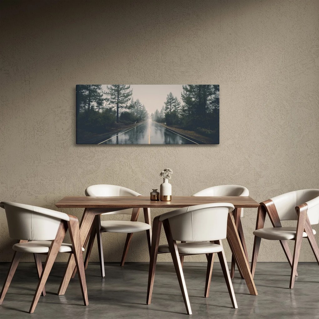 Egy út képe az esőben (120x50 cm)