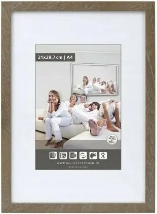 Rustic fa képkeret szürke 50x70cm PlexiAR