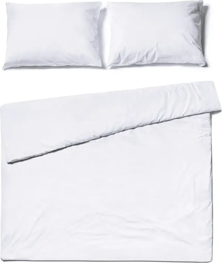 Pamut ágynemű CALMORA fehér Ágyneműhuzat mérete: 2 db 70 x 90 cm | 200 x 220 cm