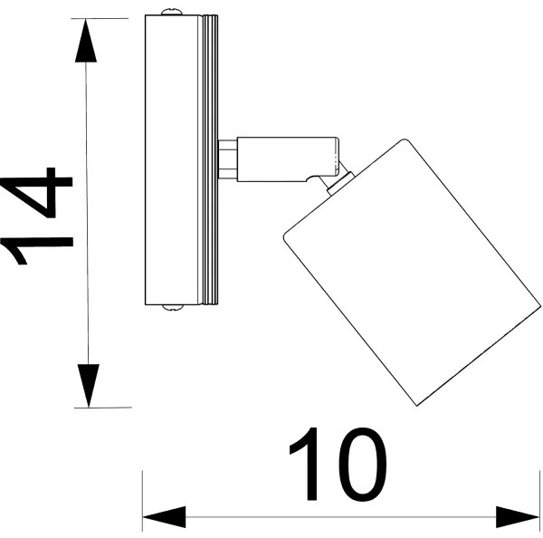 Fali spotlámpa TULON 1xGU10/8W/230V fekete/tölgy