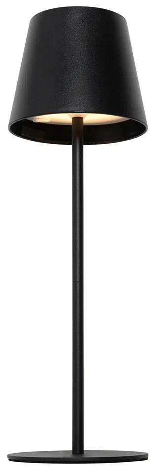 Asztali lámpa fekete, dimmerrel és újratölthető LED-del IP54 - Murdock