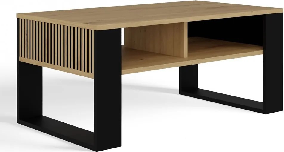 MIX 2P dohányzóasztal, 90x50x58 cm, tölgy-fekete