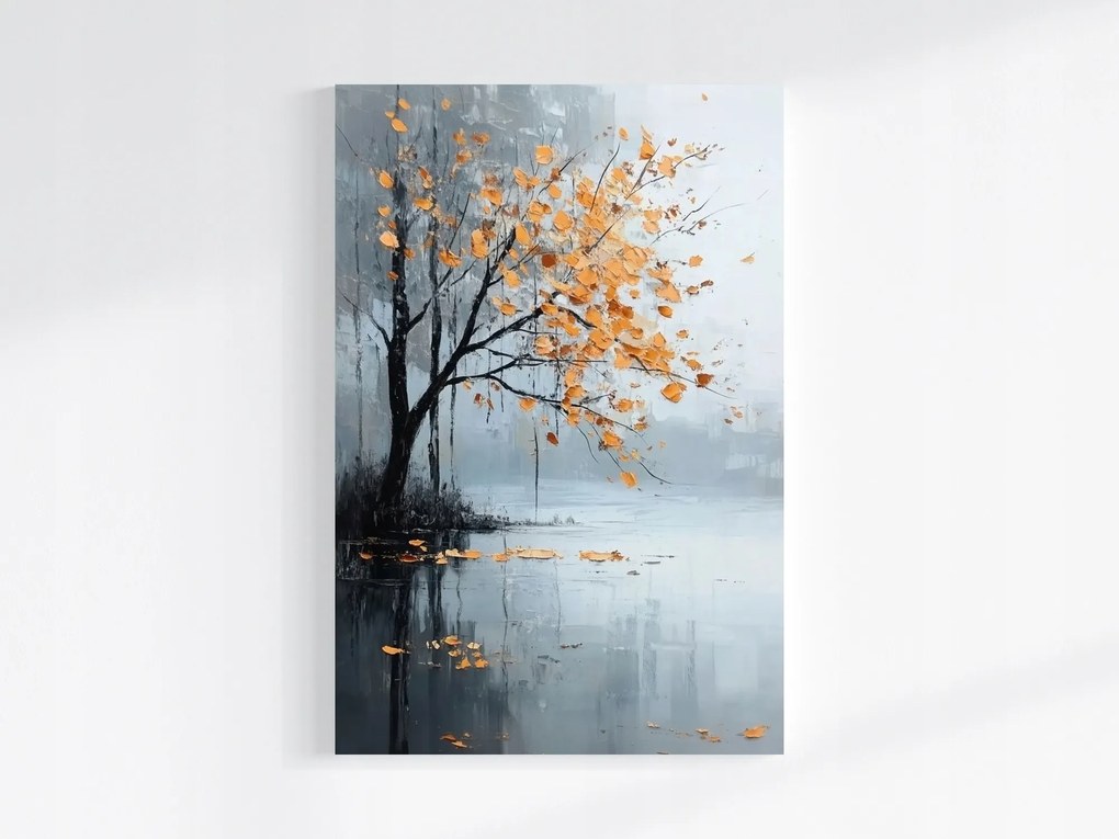 Vászonkép Canvas Tájkép Természet Impresszió Ősz Fa Eső 40x60