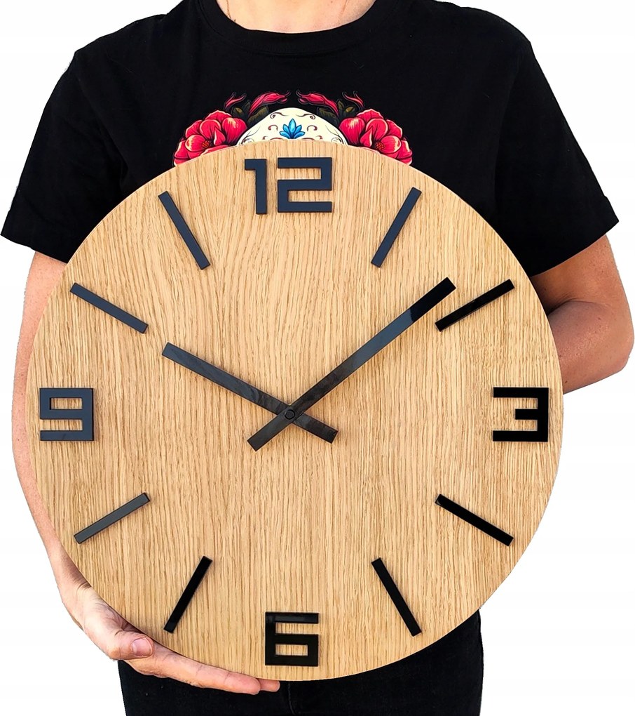 Arabik tölgyfa falióra 40 cm csendes, nappali falióra