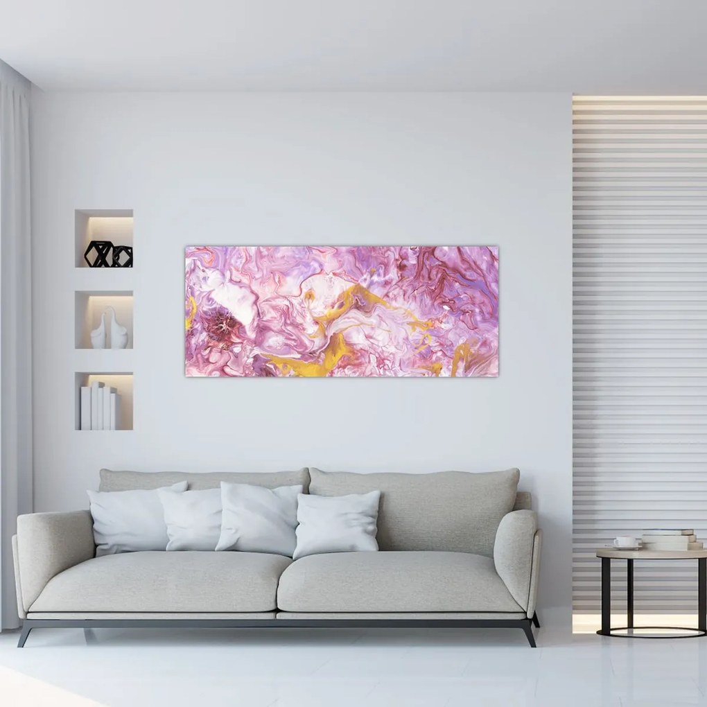 Kép - Rózsaszín absztrakció (120x50 cm)