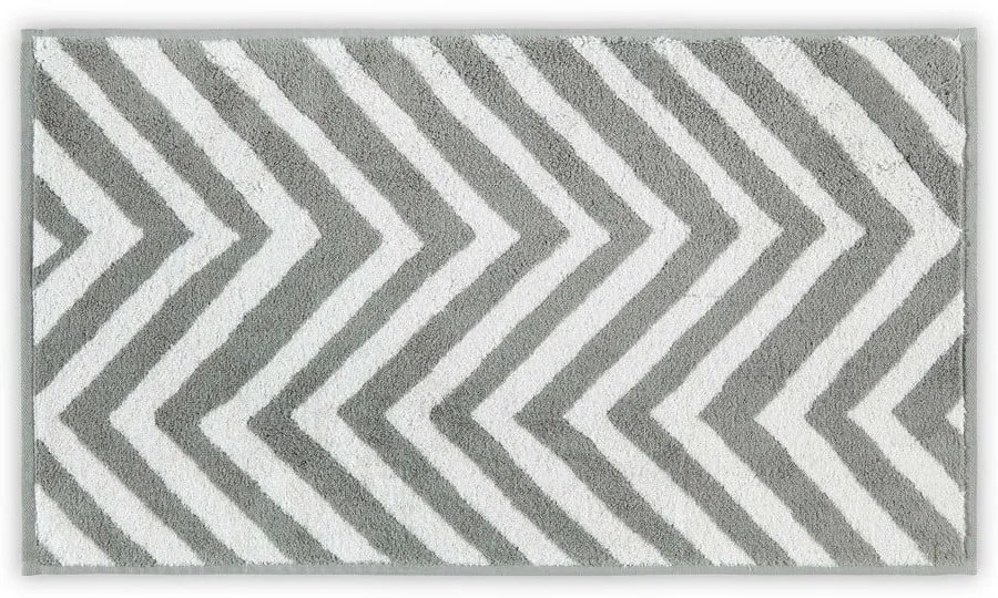 Fehér-szürke pamut törölköző 33x33 cm Chevron – Foutastic