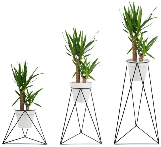 TRIANGL virágtartó állvány 90x50 cm fekete