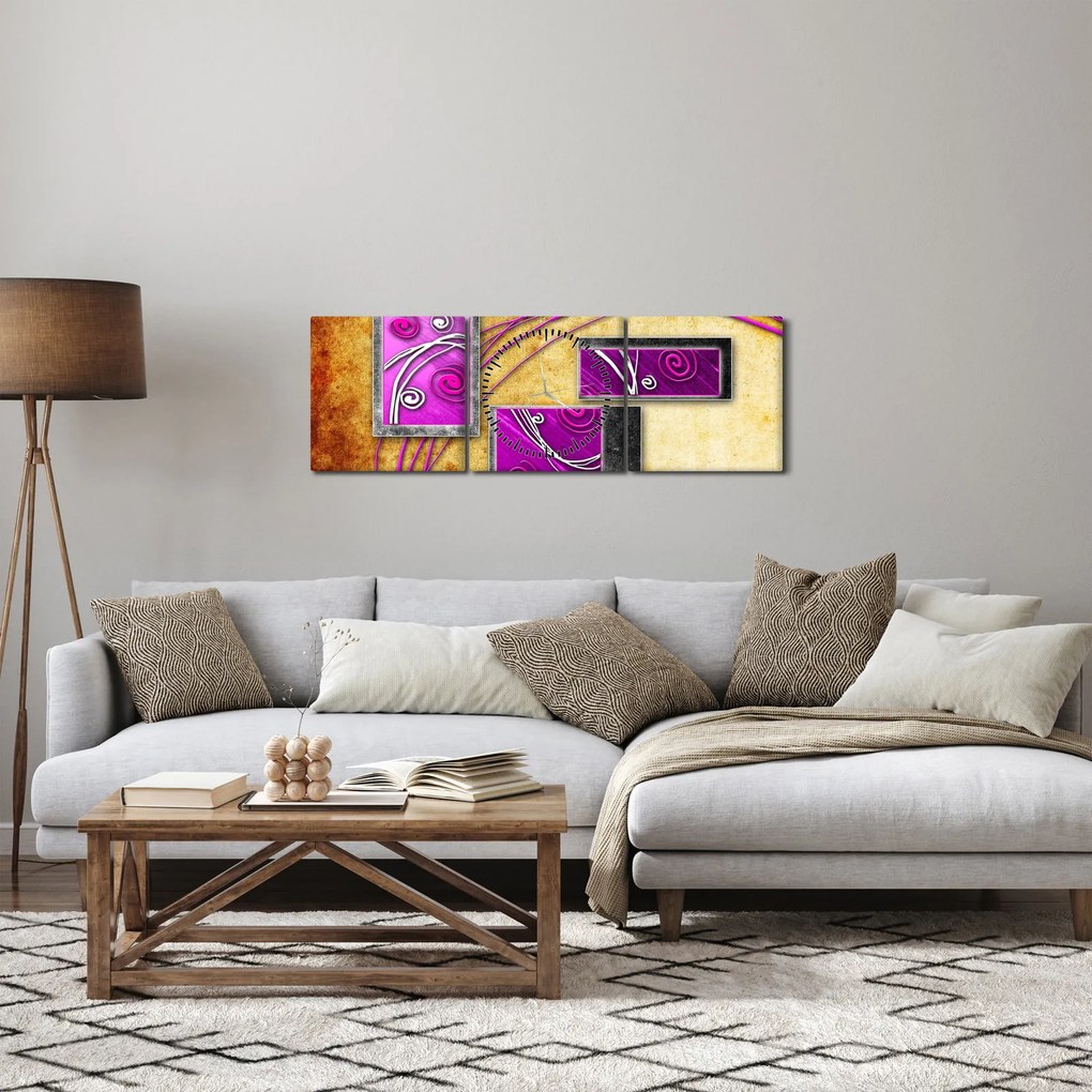 Az absztrakció képe (órával) (90x30 cm)