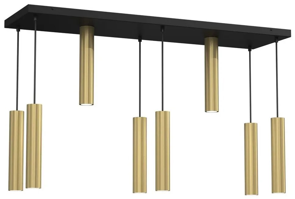 Csillár zsinóron RAITO 8xGU10/8W/230V sárgaréz