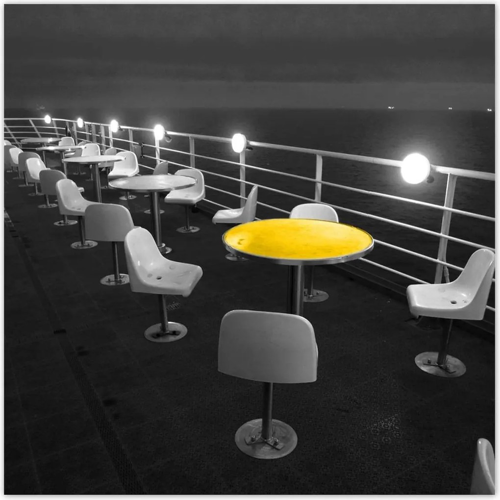 Poszterek 70x70 Sárga dohányzóasztal