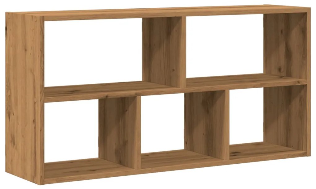 kézműves tölgy színű szerelt fa fali polc 100 x 25 x 50 cm