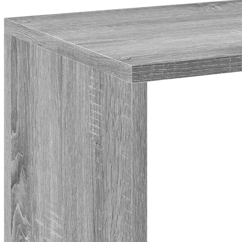 szürke sonoma szerelt fa elválasztó könyvespolc 102x29x103,5cm