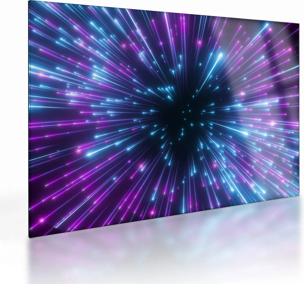 Kép - Neon tér (üvegen) (70x50 cm)